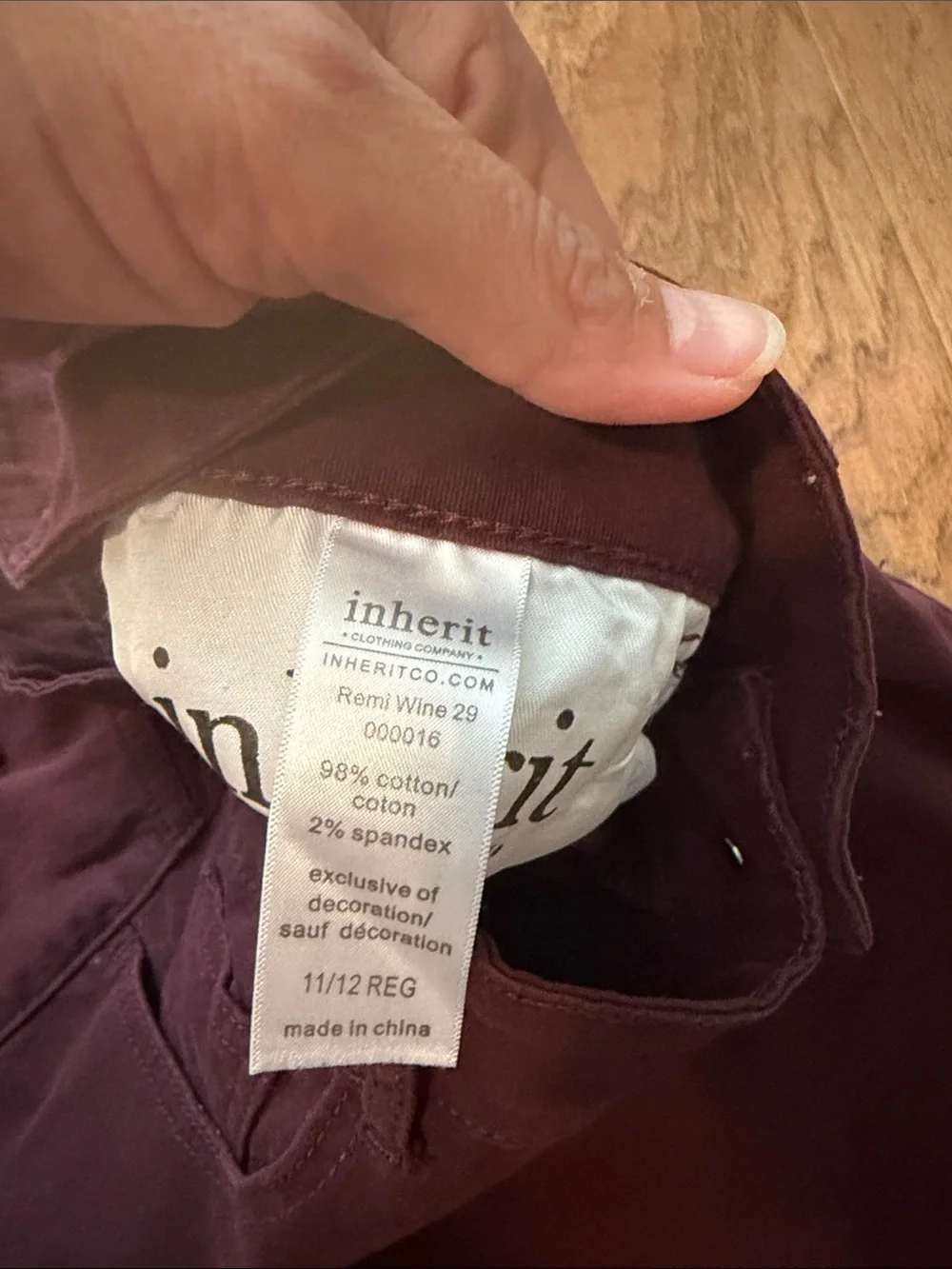 Inherit Remi Wine 29” 11/12 Pencil Skirt